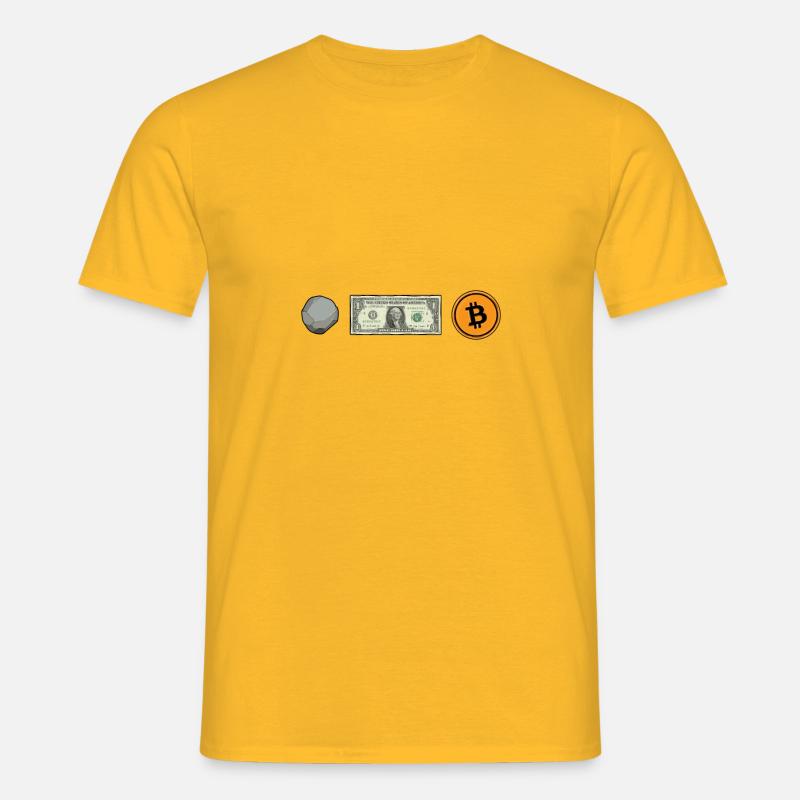 Bitcoin evolution - Men's T-Shirt - yellow