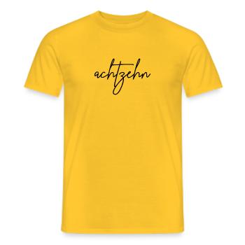 18. Geburtstag - Achtzehn Geschenk - Volljährig - Männer T-Shirt - Gelb - Vorne - AI Model Male 178 dark (178cm)