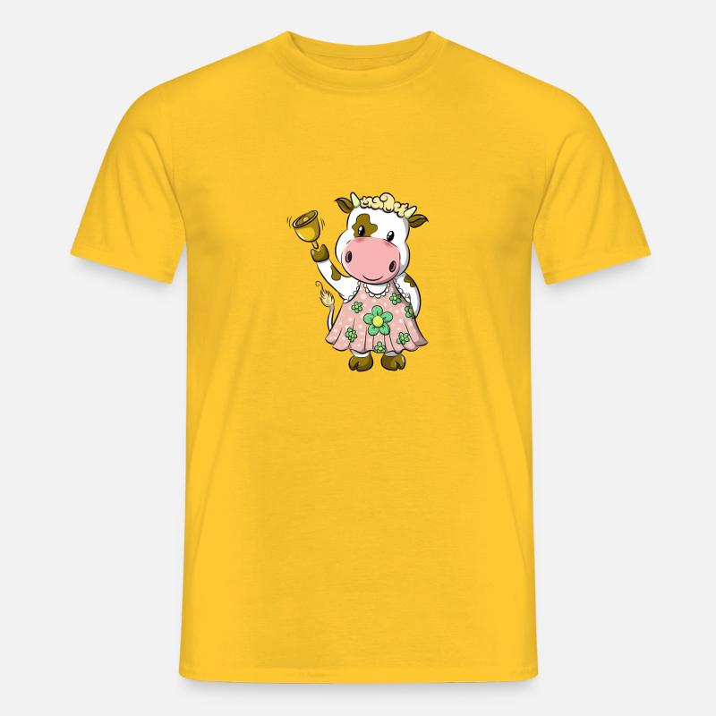 Kuh mädchen - Männer T-Shirt - Gelb