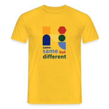 same same but different - Männer T-Shirt - Gelb - Vorne - AI Model Male 178 dark (178cm)
