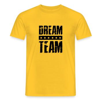 Dream Team - Männer T-Shirt - Gelb - Vorne - AI Model Male 178 dark (178cm)