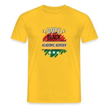 Conseillère pédagogique du Mois de l’histoire des Noirs Juneteenth - T-shirt homme - jaune - Devant - AI Model Male 178 dark (178cm)