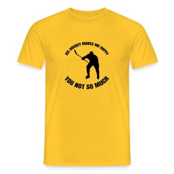 Eishockey Wintersport Eishockeyteam Geschenk - Männer T-Shirt - Gelb - Vorne - AI Model Male 178 dark (178cm)