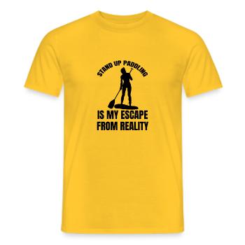 Stand Up Paddle Stand-up Paddler Surf Stand Up Paddle - T-shirt homme - jaune - Devant - AI Model Male 178 dark (178cm)