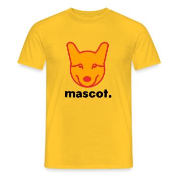 Mascot - Maskottchen Sport -Team - Männer T-Shirt - Gelb - Vorne - AI Model Male 178 dark (178cm)