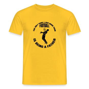 Père du football Joueur de football Entraîneur de football Papa - T-shirt homme - jaune - Devant - AI Model Male 178 dark (178cm)