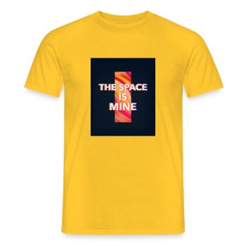 The space is mine - Männer T-Shirt - Gelb - Vorne - AI Model Male 178 dark (178cm)