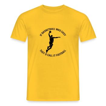 Basketball Lovers Basketball Basketball Club - Men's T-Shirt - yellow - Front - AI Model Male 178 dark (178cm)