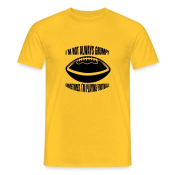 Entraîneur de football américain Fan de football américain - T-shirt homme - jaune - Devant - AI Model Male 178 dark (178cm)