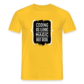 computers c plus plus computer humour present idea - Männer T-Shirt - Gelb - Vorne - AI Model Male 178 dark (178cm)