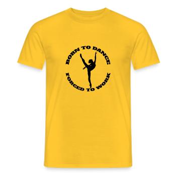 Ballet Dancer Dance Class Gift Dance Ballerina - Men's T-Shirt - yellow - Front - AI Model Male 178 dark (178cm)