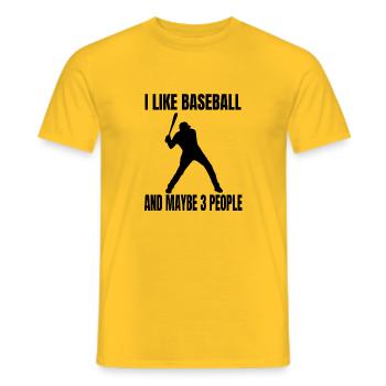 Amateur de baseball Cadeau de baseball Jeu de baseball - T-shirt homme - jaune - Devant - AI Model Male 178 dark (178cm)