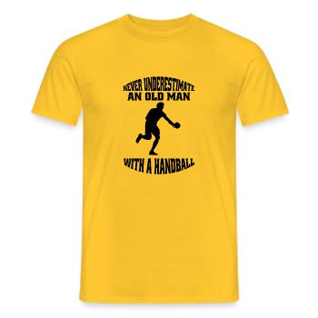 Joueurs de handball Club de handball Joueurs de handball - T-shirt homme - jaune - Devant - AI Model Male 178 dark (178cm)