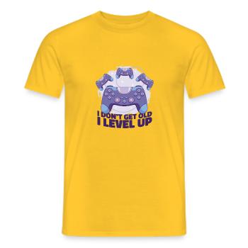 Gambler Quote Gift Gaming Gamers Funny - Men's T-Shirt - yellow - Front - AI Model Male 178 dark (178cm)