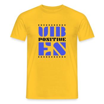 Ondes positives - T-shirt homme - jaune - Devant - AI Model Male 178 dark (178cm)
