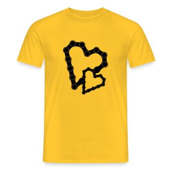 Would have had bicycle chain 24 - Men's T-Shirt - yellow - Front - AI Model Male 178 dark (178cm)