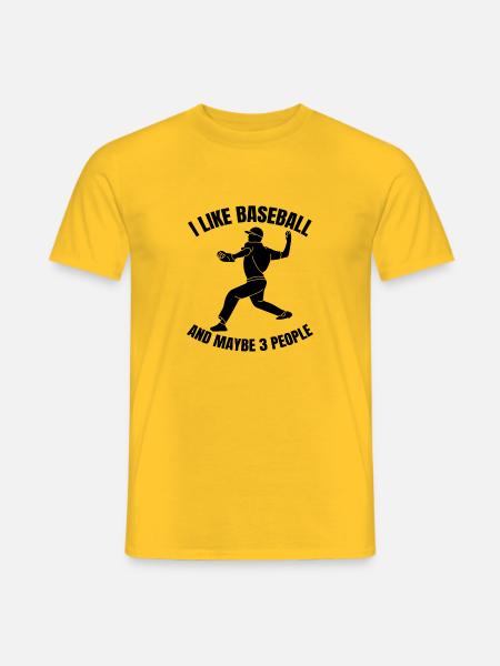 Baseball Lovers Baseball Game Gift - Men's T-Shirt - yellow