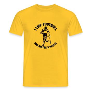 Entraîneur de football américain Football Fan Football - T-shirt homme - jaune - Devant - AI Model Male 178 dark (178cm)