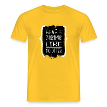 Baby Animals Christmas Bar Children Geek Awkward - Men's T-Shirt - yellow - Front - AI Model Male 178 dark (178cm)