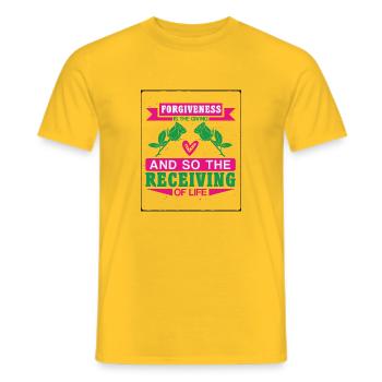 Forgiveness Is The Giving And So The Receiving - Men's T-Shirt - yellow - Front - AI Model Male 178 dark (178cm)