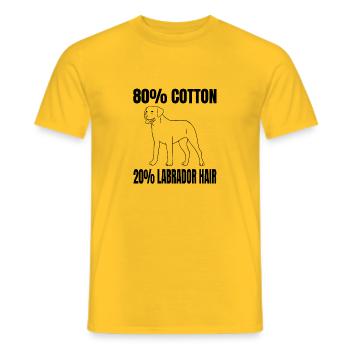 Labrador Haustier Hunde Geschenk Hundehalter Hund - Männer T-Shirt - Gelb - Vorne - AI Model Male 178 dark (178cm)