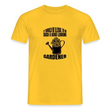 Jardinier verger cadeau de jardin jardinier amateur - T-shirt homme - jaune - Devant - AI Model Male 178 dark (178cm)