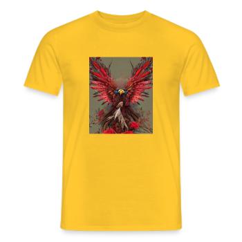 Adler - Männer T-Shirt - Gelb - Vorne - AI Model Male 178 dark (178cm)