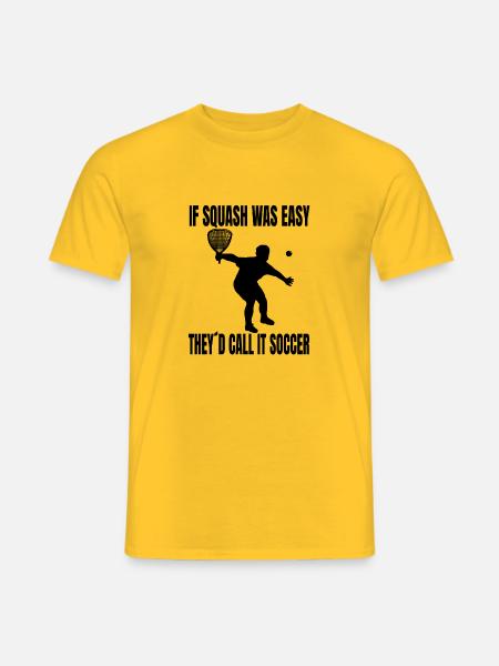 Squash Squashspiel Racquetball-Spieler Racquetball - Männer T-Shirt - Gelb
