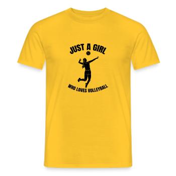Volleyball Player Volleyball Girls Beach Volleyball - Men's T-Shirt - yellow - Front - AI Model Male 178 dark (178cm)