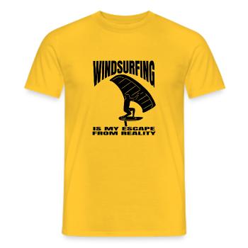 Kitesurfer Windsurfer Kitesurf Planche à voile - T-shirt homme - jaune - Devant - AI Model Male 178 dark (178cm)