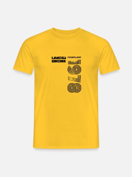 Geburtstag Februar 1978 - Männer T-Shirt - Gelb