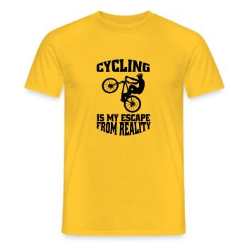 Cycling Cycling Cyclists Cyclists Cycling - Men's T-Shirt - yellow - Front - AI Model Male 178 dark (178cm)