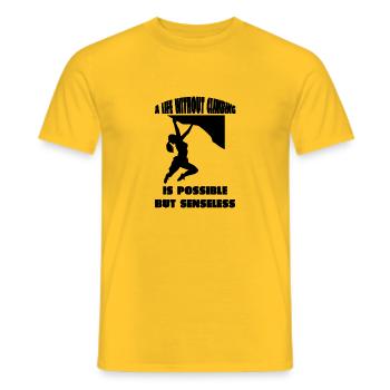 Kletterer Berg Bergklettern Klettern Bergsteigen - Männer T-Shirt - Gelb - Vorne - AI Model Male 178 dark (178cm)
