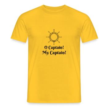 O Captain! My Captain! - Männer T-Shirt - Gelb - Vorne - AI Model Male 178 dark (178cm)