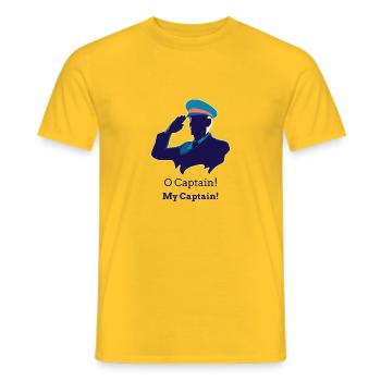 O Captain! My Captain! - Männer T-Shirt - Gelb - Vorne - AI Model Male 178 dark (178cm)