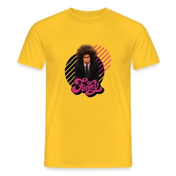 Funky Man - Männer T-Shirt - Gelb - Vorne - AI Model Male 178 dark (178cm)