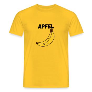 Apfel Banane - Männer T-Shirt - Gelb - Vorne - AI Model Male 178 dark (178cm)