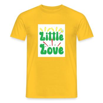 Little love - Men's T-Shirt - yellow - Front - AI Model Male 178 dark (178cm)
