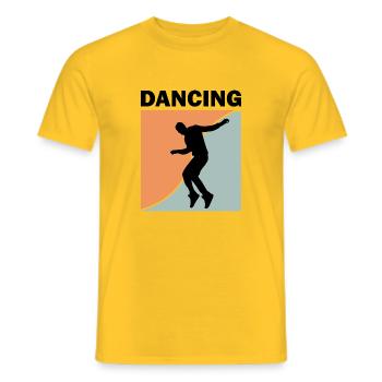 Danse Musique de danse - T-shirt homme - jaune - Devant - AI Model Male 178 dark (178cm)