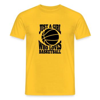 Basketball Basketball Team Basketball Player - T-shirt homme - jaune - Devant - AI Model Male 178 dark (178cm)