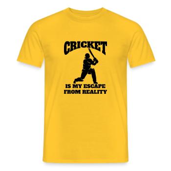 Cricket Cricket Team Cricket Team - Men's T-Shirt - yellow - Front - AI Model Male 178 dark (178cm)