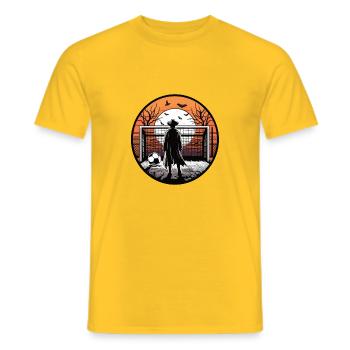 Un inconnu a marqué des points dans la nuit d’Halloween - T-shirt homme - jaune - Devant - AI Model Male 178 dark (178cm)