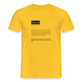 Definition Maler - Männer T-Shirt - Gelb - Vorne - AI Model Male 178 dark (178cm)