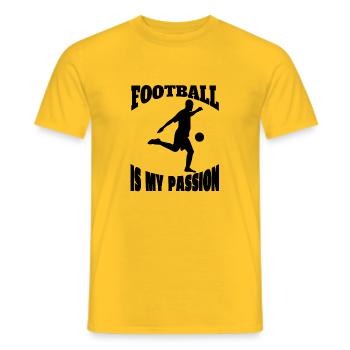 Joueur de football Équipe de football Conception de football - T-shirt homme - jaune - Devant - AI Model Male 178 dark (178cm)
