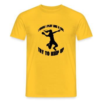 Handball Player Handball Team Handball Handball Fan - Men's T-Shirt - yellow - Front - AI Model Male 178 dark (178cm)