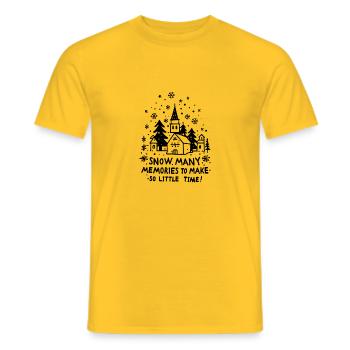 Neige Beaucoup de souvenirs pour faire si peu de temps - T-shirt homme - jaune - Devant - AI Model Male 178 dark (178cm)