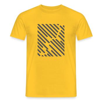 Gray stripes - Men's T-Shirt - yellow - Front - AI Model Male 178 dark (178cm)