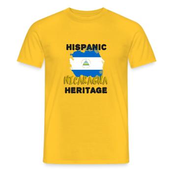 Héritage hispanique du Nicaragua - T-shirt homme - jaune - Devant - AI Model Male 178 dark (178cm)