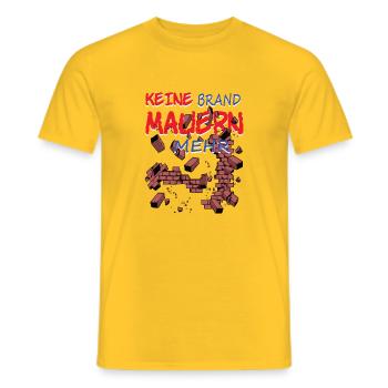 Statement T-Shirt nicht nur ein lustiger Spruch - Männer T-Shirt - Gelb - Vorne - AI Model Male 178 dark (178cm)