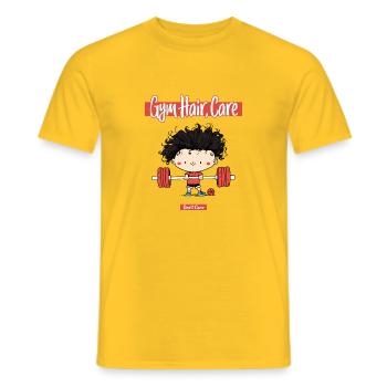 Unbeschwerter Workout-Charme - Männer T-Shirt - Gelb - Vorne - AI Model Male 178 dark (178cm)